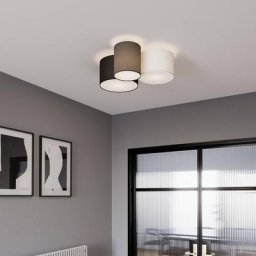 Lindby Laurenz Deckenlampe, 3-fl., grau, braun