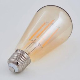 Lindby E27 LED-Rustikalampe 6W 500 lm, amber 1.800 K