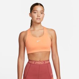 Nike Damen Swoosh Medium-Support 1-Piece Pad Sports Bra orange