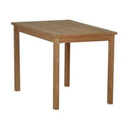 MiaMöbel Teak Esstisch 140x80cm Massivholz Teak Modern