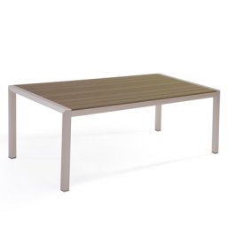 Gartentisch Braun Aluminium für 6 Personen 180 x 90 cm Modern Design