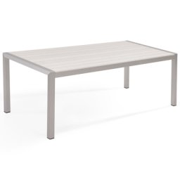 Gartentisch Weiß Aluminium für 6 Personen 180 x 90 cm Modern Design