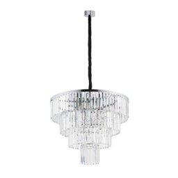 Nowodvorski Lighting Hängeleuchte Cristal, transparent/silber, Ø 71 cm