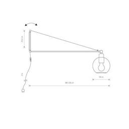 Nowodvorski Lighting Wandleuchte Crane mit Kabel und ausladendem Arm