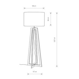 Nowodvorski Lighting Stehleuchte Across mit Holzgestell