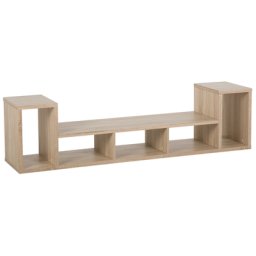 TV Möbel Heller Holzfarbton MDF Platte Faserplatte 45 x 174 x 39 cm Modern Trendy Praktisch Multifunktional Wohnzimmer