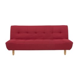 Sofa Rot Polsterbezug 3-Sitzer Schlaffunktion Minimalistisch Wohnzimmer