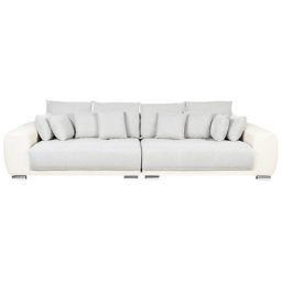 Sofa Hellbeige Polsterbezug Wohnlandschaft Skandinavisch Zierkissen Wohzimmer