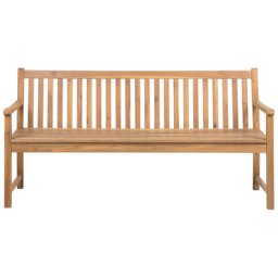 Gartenbank hellbraun Akazienholz zertifiziertes Holz 180 cm Landhaus Stil, Klassischer Stil