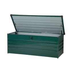 Auflagenbox dunkelgrün Metall 165x70 cm Garten Terrasse
