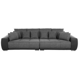 Sofa Dunkelgrau Polsterbezug Wohnlandschaft Skandinavisch Zierkissen Wohzimmer