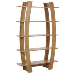 Regal Braun Faserplatte mit 5 Regalböden Holzoptik modernes Design Wohnzimmerausstattung Schlafzimmer Büro Aufbewahrung
