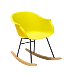 Schaukelstuhl Gelb Kunststoff Skandinavisch Modern
