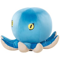 Hocker für Kinder Samtstoff Blau Oktopus-Form Kuschelig Kinderzimmer