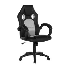 Bürostuhl Schwarz mit Grau Kunstleder höhenverstellbar Modernes innovatives Design