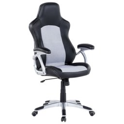 Bürostuhl Schwarz/Grau Kunstleder/Nylon Bequem Praktisch Modern