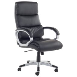 Schreibtischstuhl Schwarz Kunstleder Büro Indoor Modern