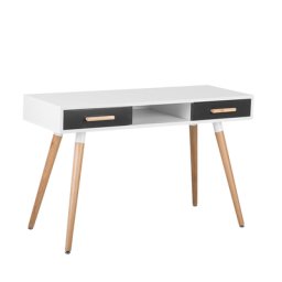 Schreibtisch Weiß mit Grau 120 x 45 cm Matt Modernes Design