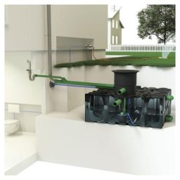 ACO Rain4me Flachtank Haus und Garten Compact Zisterne Regenwassertank, 669x124x85 cm, 6000 L,liegend