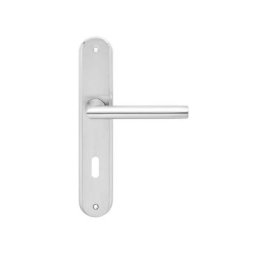 Karcher Langschild Wechselgarnitur Verona RL37 Nickel matt Türklinke, DIN links