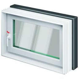 ACO Therm 3.0 Leibungskellerfenster HDW-S plus - Sanierung Hochwasserdicht mit 3-fach WSG, Anschlag rechts, 100x75 cm,ab 30 cm
