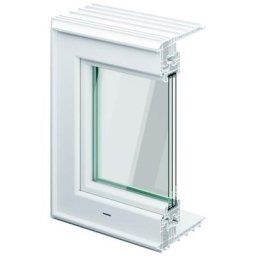 ACO Therm 3.0 Leibungskellerfenster passivhaustauglich mit 3-fach WSG, Anschlag links, 125x100 cm,20 cm