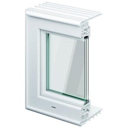 ACO Therm 3.0 Leibungskellerfenster Standard für Fertigteilwerk mit 3-fach WSG, Anschlag links, 100x75 cm,40 cm