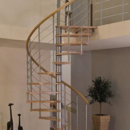 Minka Spindeltreppe Venezia Buche Wendeltreppe Holztreppe, 120 cm