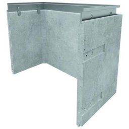 ACO Stahlaufsatz verzinkt Silber für Betonlichtschacht, 600x820 mm, 200 mm