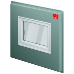 ACO Therm Block Montageplatte druckwasserdichte Montage mit hochwasserdichtem Fenster für Kunststofflichtschächte, DIN links, 10 cm,150x170 cm,50x100 cm