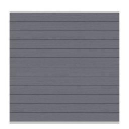 TraumGarten Sichtschutzzaun SYSTEM WPC CLASSIC Zaunfeld-Set Anthrazit/Silber