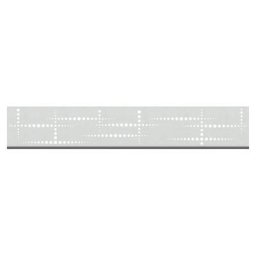 TraumGarten Sichtschutzzaun SYSTEM Dekorprofil PULS Silber inkl. Adapter Anthrazit, 15 cm