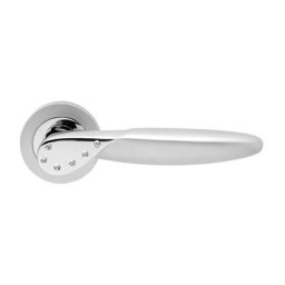 Karcher Türgriff-Garnitur Orlando R42W Chrom-Chrom matt Türklinke, Profilzylinder