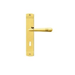 Karcher Langschild-Garnitur Montmartre L270 Zirkonium poliert Türklinke, Profilzylinder