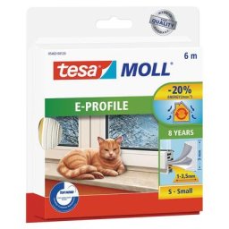 tesamoll Fensterdichtung / Türdichtung E-Profil Gummidichtung 9x4 mm