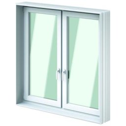 ACO Therm 3.0 Leibungskellerfenster Standard zweiflügelig für Fertigteilwerk mit 3-fach WSG, 20 cm, 150x150 cm