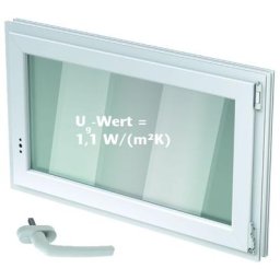 ACO Nebenraumfenster Dreh/Kippfenster mit 2-fach WSG, Anschlag links, 80x60 cm