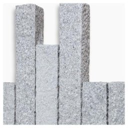 Seltra Natursteine Palisaden BRAVO RUSTIQUE+ Granit edelgrau Herkunft Vietnam, 12x12 cm, 30 cm