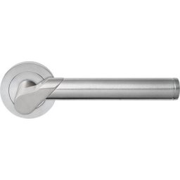 Karcher Türgriff-Garnitur Starlight R38 Nickel matt/Edelstahl matt Türklinke, Bad / WC