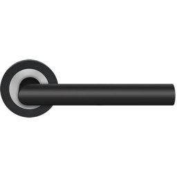 Karcher Türgriff-Garnitur Rhodos ER28 Kosmos Schwarz/Edelstahl matt Türklinke, Buntbart