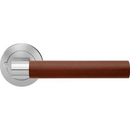 Karcher Türgriff-Garnitur Madeira Leder ER45LH KD Comfort Privacy Edelstahl matt Türklinke