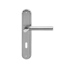 Karcher Langschild-Garnitur Starlight RL38 Chrom und Nickel matt Türklinke, Profilzylinder