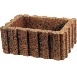 EHL Pflanzstein eckig Rasterflor braun Mauerstein, 60x40x25 cm (groß)