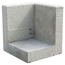 EHL Stützwinkel Außenecke einteilig 50cm Breite, 105x50x50 cm