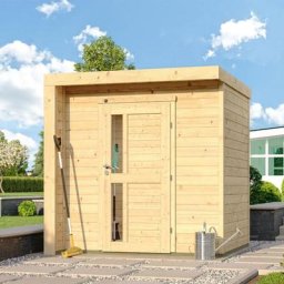 weka Designhaus 262 B/C natur Gartenhaus, Doppeltür