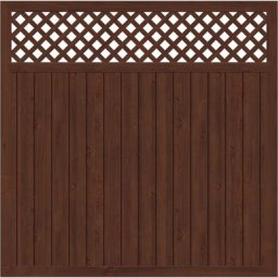TraumGarten Sichtschutzzaun LONGLIFE RIVA mit Gitter Nussbaum, 90x180 cm