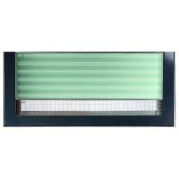 ACO Designabdeckung Vario Teilglas mit Maschenrost, 1250x600 mm, Silber,terrassenseitig