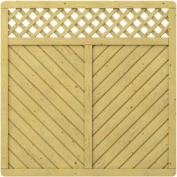 TraumGarten Sichtschutzzaun GADA Holz mit Gitter, 179x179 cm