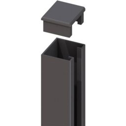 TraumGarten Sichtschutzzaun U-Montageprofil SYSTEM Anthrazit, 192 cm