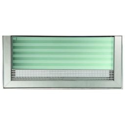 ACO Designabdeckung Vario Teilglas terrassenseitig mit Längsprofilrost und Einfassungsrahmen, 1250x600 mm, Anthrazit